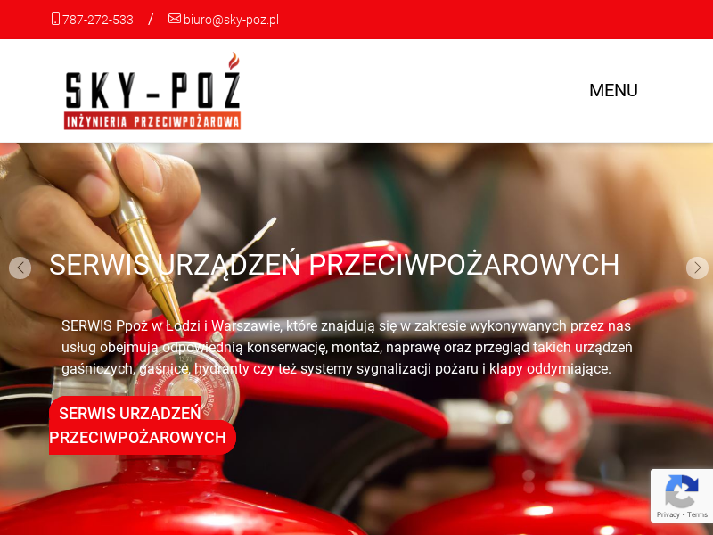 Usługi przeglądy PPOŻ zabezpieczenia przeciwpożarowe Łódź Warszawa - Sky-Poz.pl